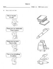 English Worksheet: these-this