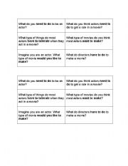 English worksheet: Role Play (Casting for a movie)