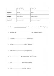 English Worksheet: Have to Dont Have to