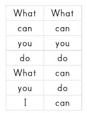 English Worksheet: What can You Do