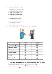 English worksheet: like/ dont like