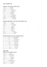 English Worksheet: Exercise for practising verbs to be and to have got