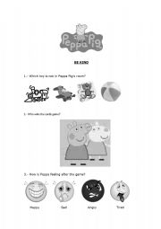 English Worksheet: Be kind with Peppa Pig