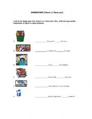 English worksheet: there is/there are