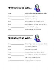 English Worksheet: cell phones 