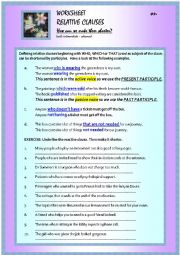 English Exercises: Participle Clause