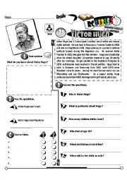 English Worksheet: RC Series Famous People Edition_23 Victor Hugo (Fully Editable) 