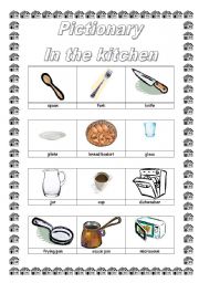 In the kitchen worksheets