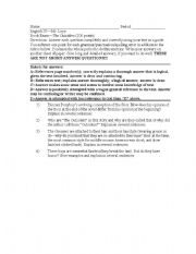 English Worksheet: Book Exam