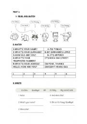English Worksheet: Children test level 1