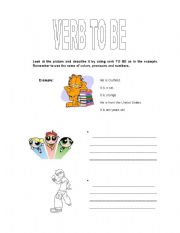 English worksheet: VERB TO BE