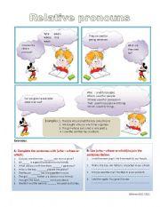 English Worksheet: Relative pronouns