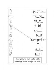 English Worksheet: matching subjects