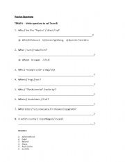 English worksheet: Passive Question Time