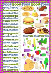 English Worksheet: food food