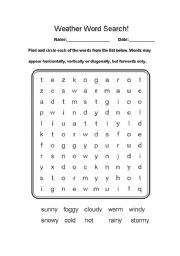 Weather Word Search!