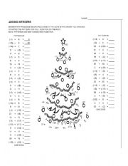 English Worksheet: Adding Integers Connect the Dot