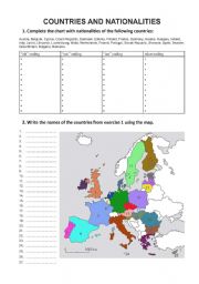 European Union - 27 countries and nationalities (with KEY)