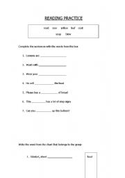 English Worksheet: Reading practice for second grade ESL