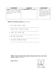 English worksheet: frequency adverbs