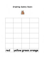 English Worksheet: gummy bear graphing