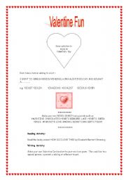 English worksheet: Valentine  Fun