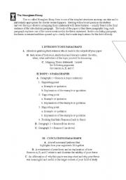 English Worksheet: The Hourglass Essay