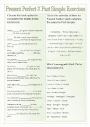 English Worksheet: Present Perfect x Past Simple Exercises