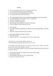 English Worksheet: Translating sentences ( using various translation methods)