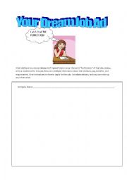 English Worksheet: Your Dream Job Want Ad