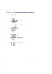 English Worksheet: Listening activity