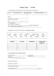 English worksheet: REVIEW