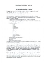 English worksheet: Shawshank Redemption Unit Plan