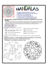  Mandalas:  Meaning and colouring