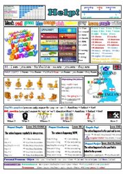 English Worksheet: 20 reminders on one page (lets save paper!)