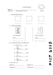 English worksheet: deternative adjectives