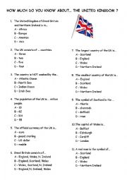 English Exercises The United Kingdom Quiz
