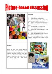 English Worksheet: Picture-based discussion art