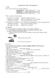 English Worksheet: future with will or going to 