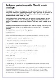 English Worksheet: INDIGNANT MOVEMENT