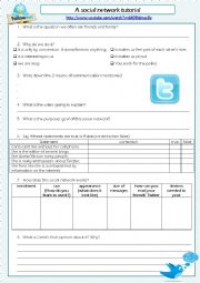 English Worksheet: New technologies: a video about Twitter
