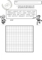 English Worksheet: Olympic Games Word Search