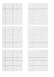 English Worksheet: comparatives word search
