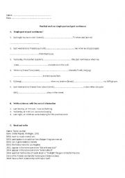 English Worksheet: Simple past and past continuous