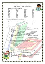 English Worksheet: Past Simple and Continuous