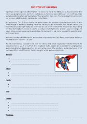 English Worksheet: The story of Superman
