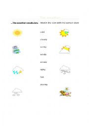 English Worksheet: simple weather worksheet