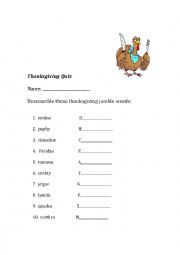 Thanksgiving quiz