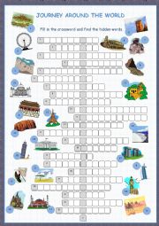 Journey Around The World Crossword Puzzle