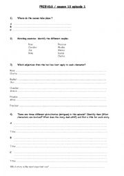 English Worksheet: Friends Season 10 Episode 1 Im so sorry!